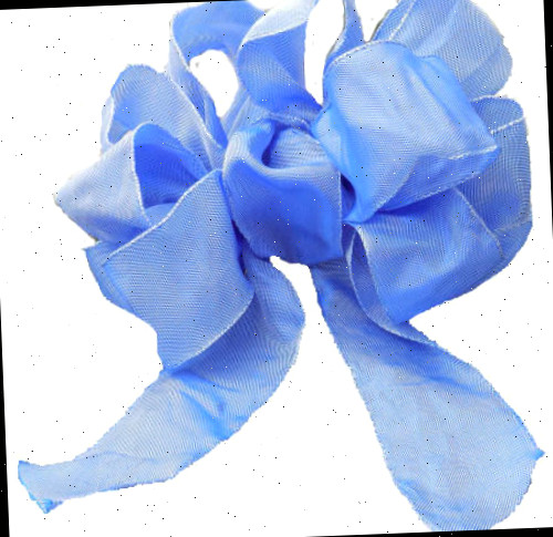 Laço floral azul.