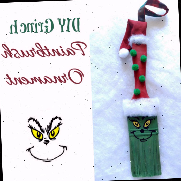 Enfeite de Pincel do Grinch - Projeto de Natal DIY com Pincéis
