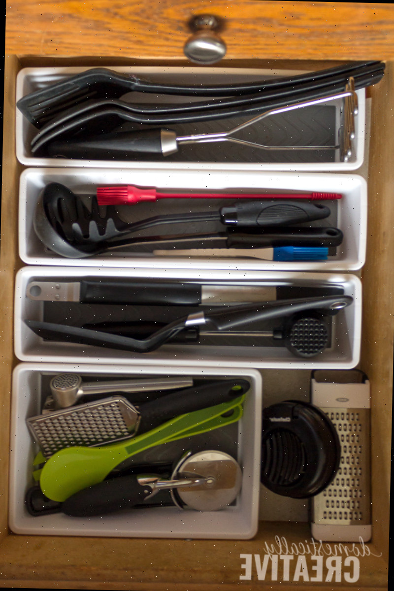 Organização Simples de Gavetas de Utensílios de Cozinha
