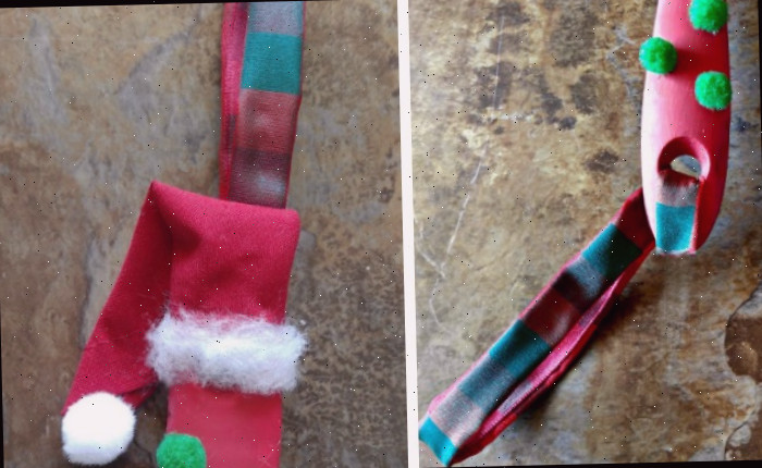 Fazendo o chapéu e suporte para o Ornamento de Pincel do Grinch