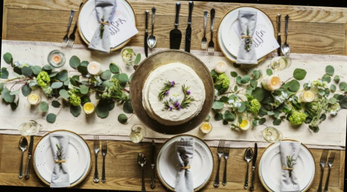 Decoração de mesa natural