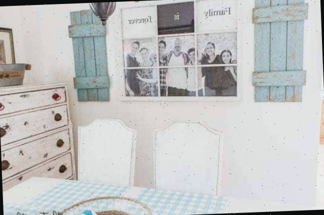 Este tutorial DIY transforma uma janela descartada e uma imagem em tamanho de impressão técnica em uma moldura de foto rústica e reutilizada.