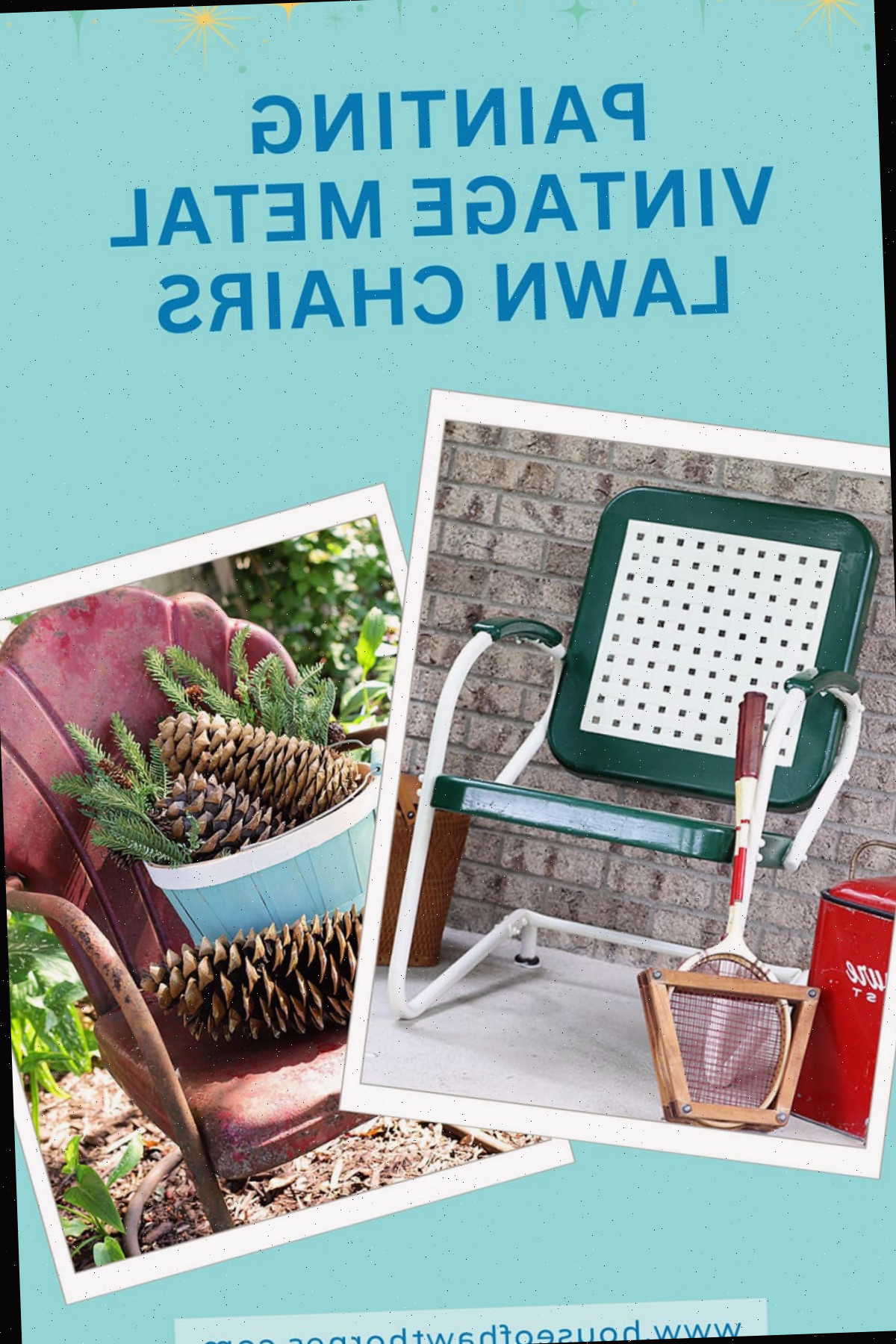 Dê um novo visual às suas cadeiras vintage de metal para jardim! Aprenda a restaurar cadeiras de metal antigas com este guia prático de pintura de móveis externos de metal. Reviva seus móveis retro para o espaço externo e salve-os do aterro com uma linda restauração!
