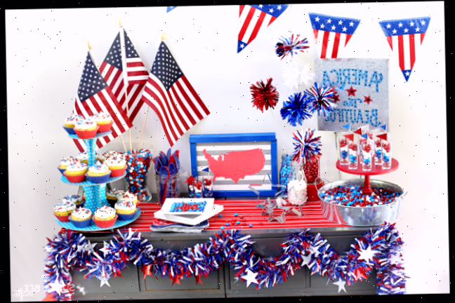 Decoração de Mesa Patriótica
