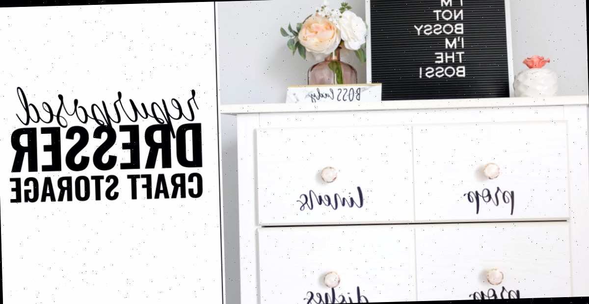 Cômoda Reaproveitada para Armazenamento de Craft Room