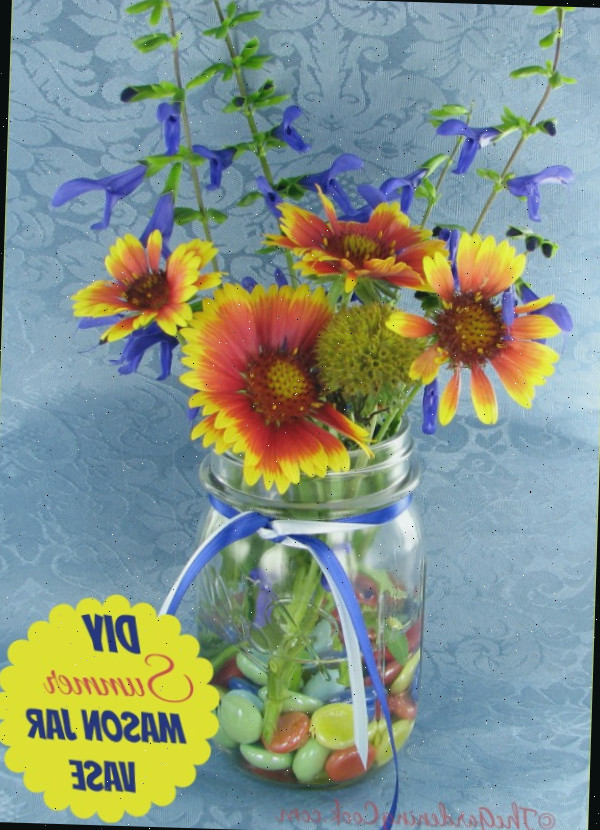 Projeto de Vaso de Flor com Pote de Conserva DIY para o Verão