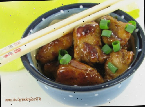 Frango teriyaki com gergelim