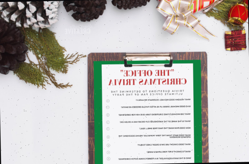 O Quiz de Natal do The Office em um cenário de Natal