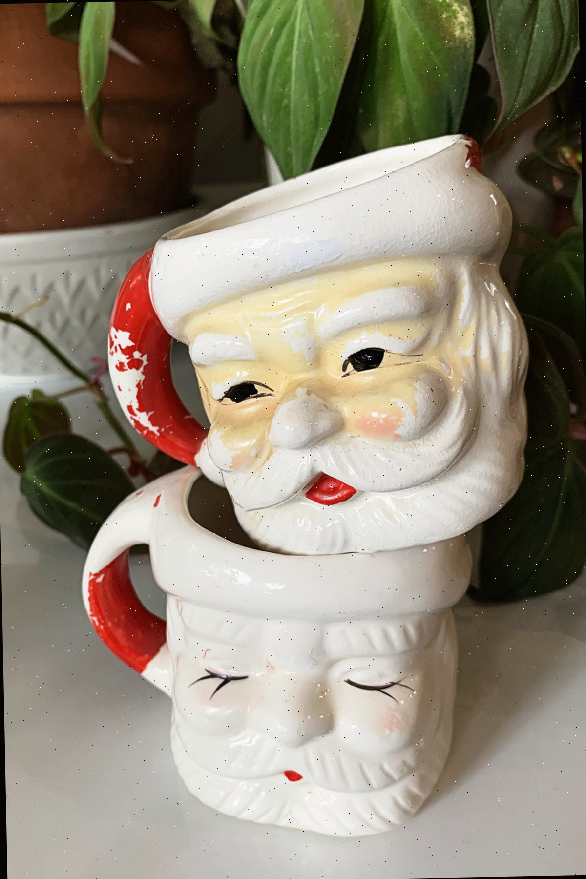 Decoração de Caneca de Papai Noel Reutilizada | Artesanato Dollar General
